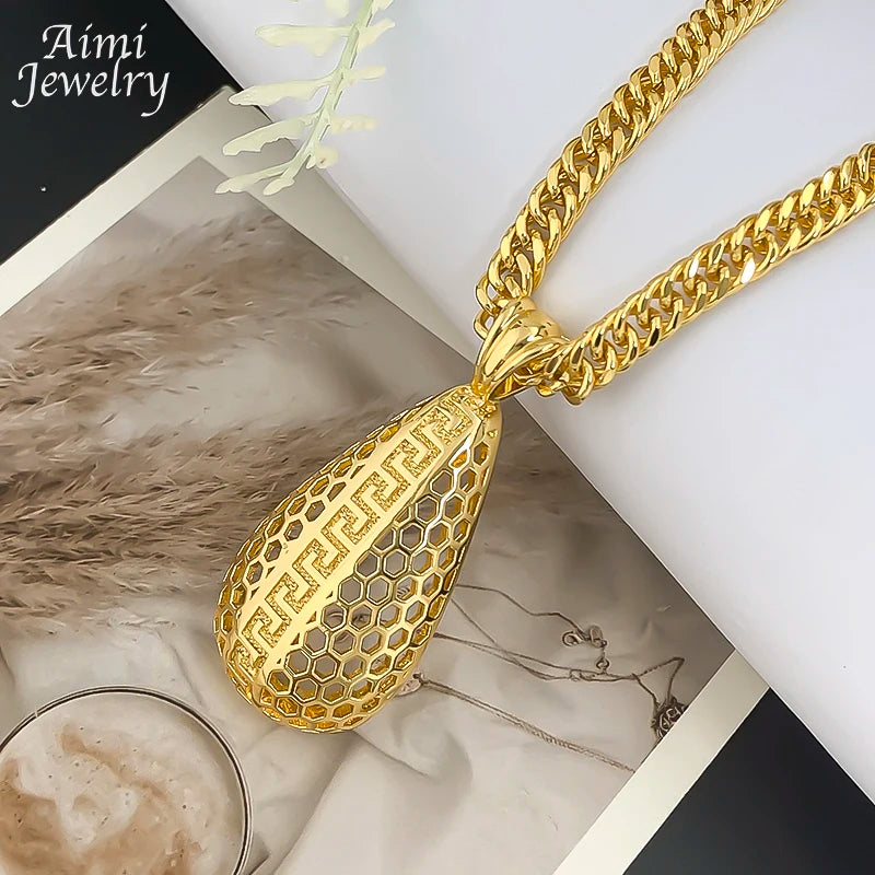 Exquisite Earrings Necklace Pendant with Chain Party