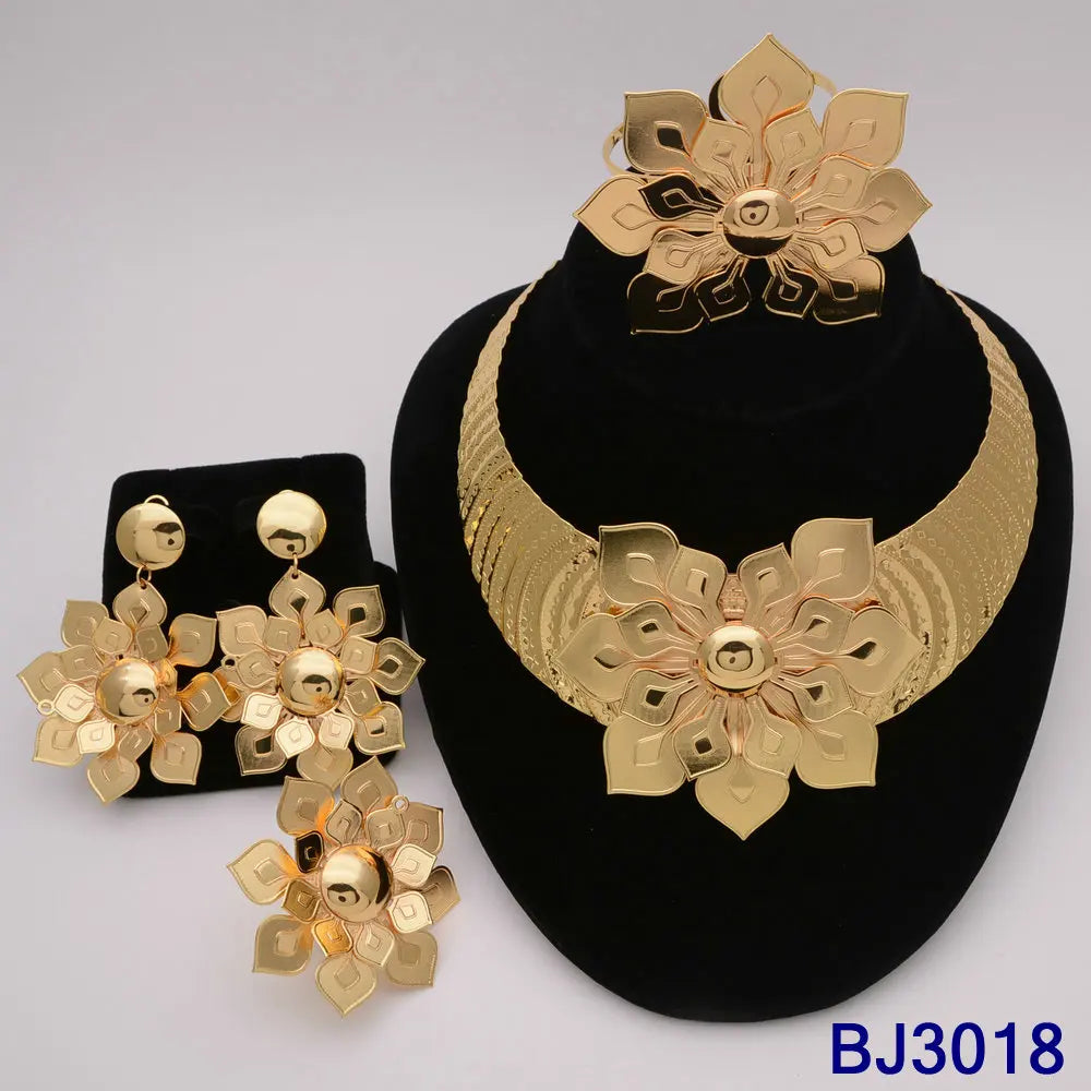 The Italia Set — Bridal Necklace, Earrings, Ring & Bracelet for Women